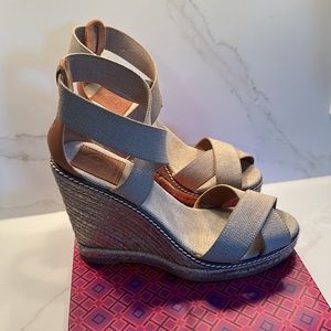 Tory Burch Adonis Espadrille Wedges Size 8